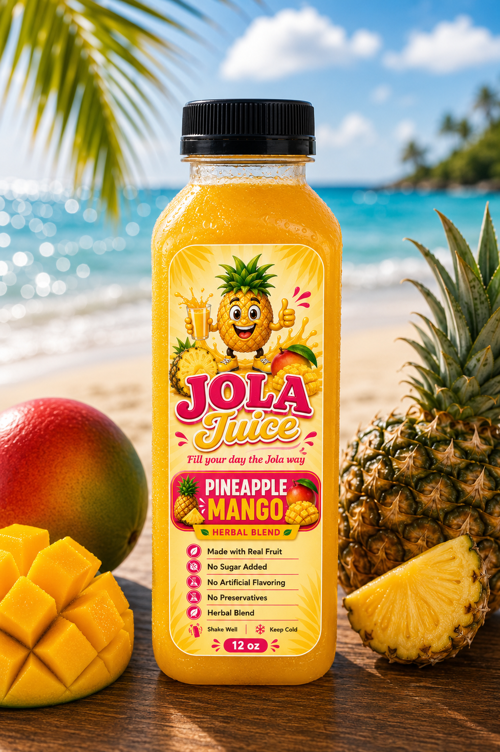 Jola Juice – Strawberry Lemonade Herbal Blend 15 Bottles • 12oz • 30-Day Supply
