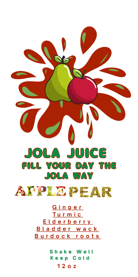 Apple / Kiwi splash -Jola Juice W/Roots 12oz